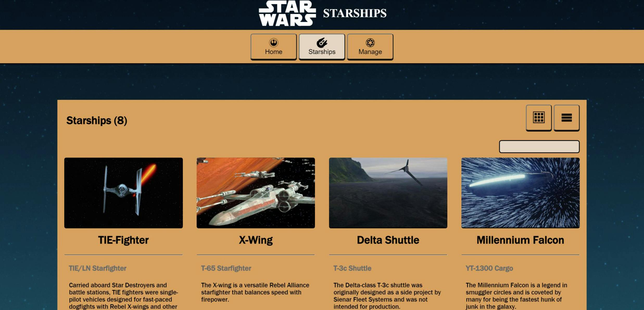 Star Wars Starships